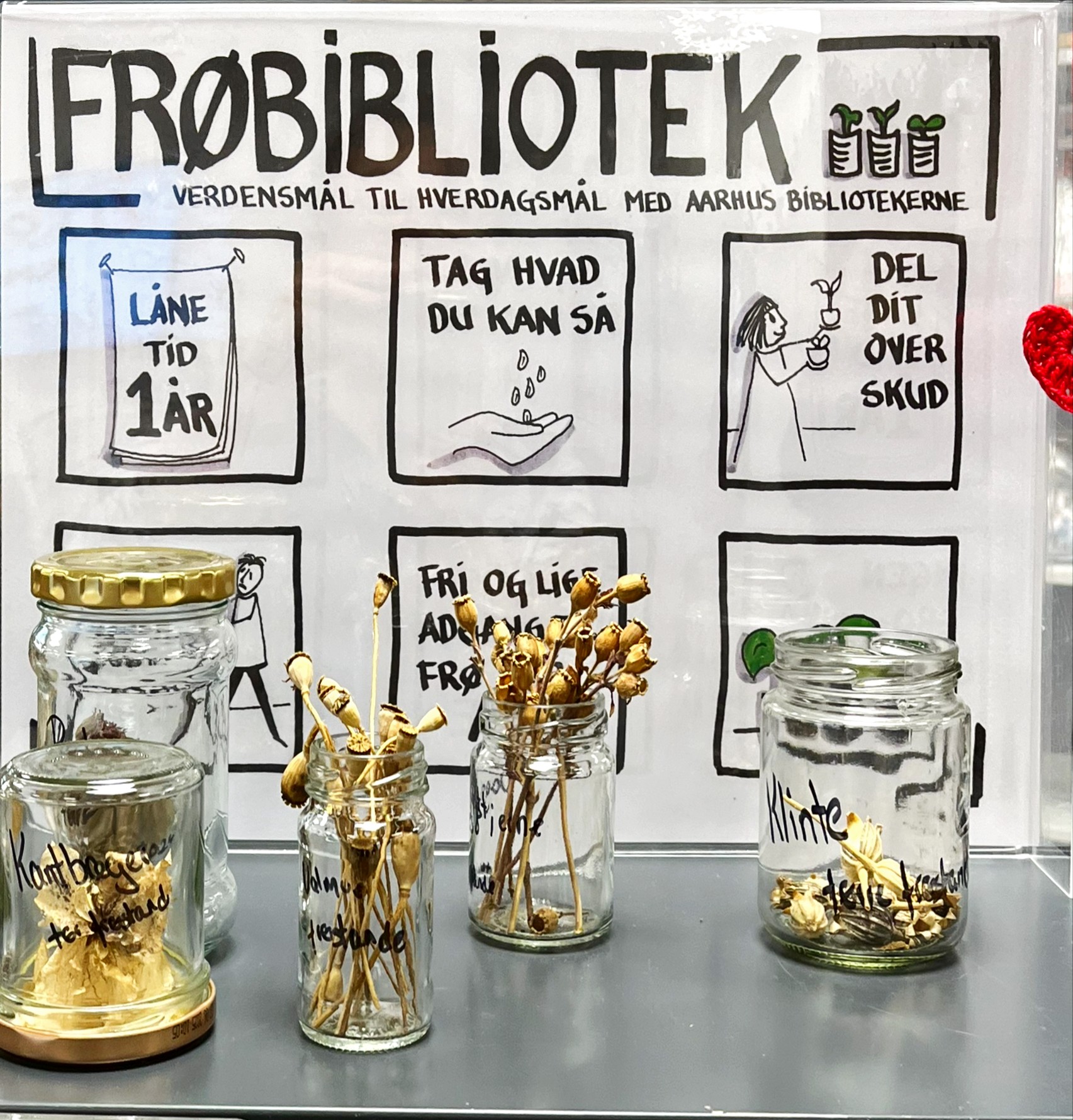 Frøbibliotek plakat Foto Marianne Mikkelsen